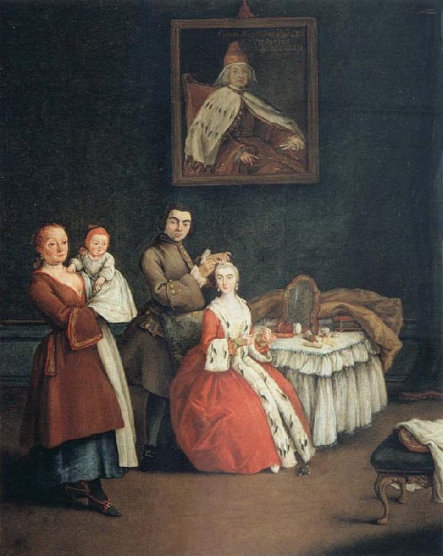 Pietro Longhi The Hairdresser and the Lady oil painting picture